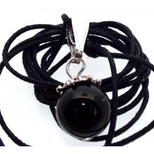 12mm Rainbow Obsidian Gemstone Sphere Pendant